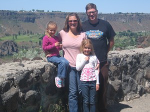 Derek Ryan, his wife Jules and their two daughters